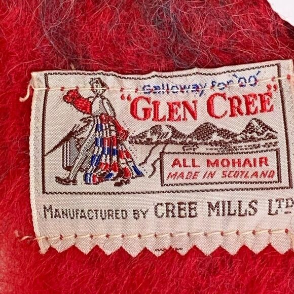 NWT red plaid Scotland MOHAIR scarf Glen Cree mint-TOASTY WARM WINTER SCARF - Picture 11 of 13